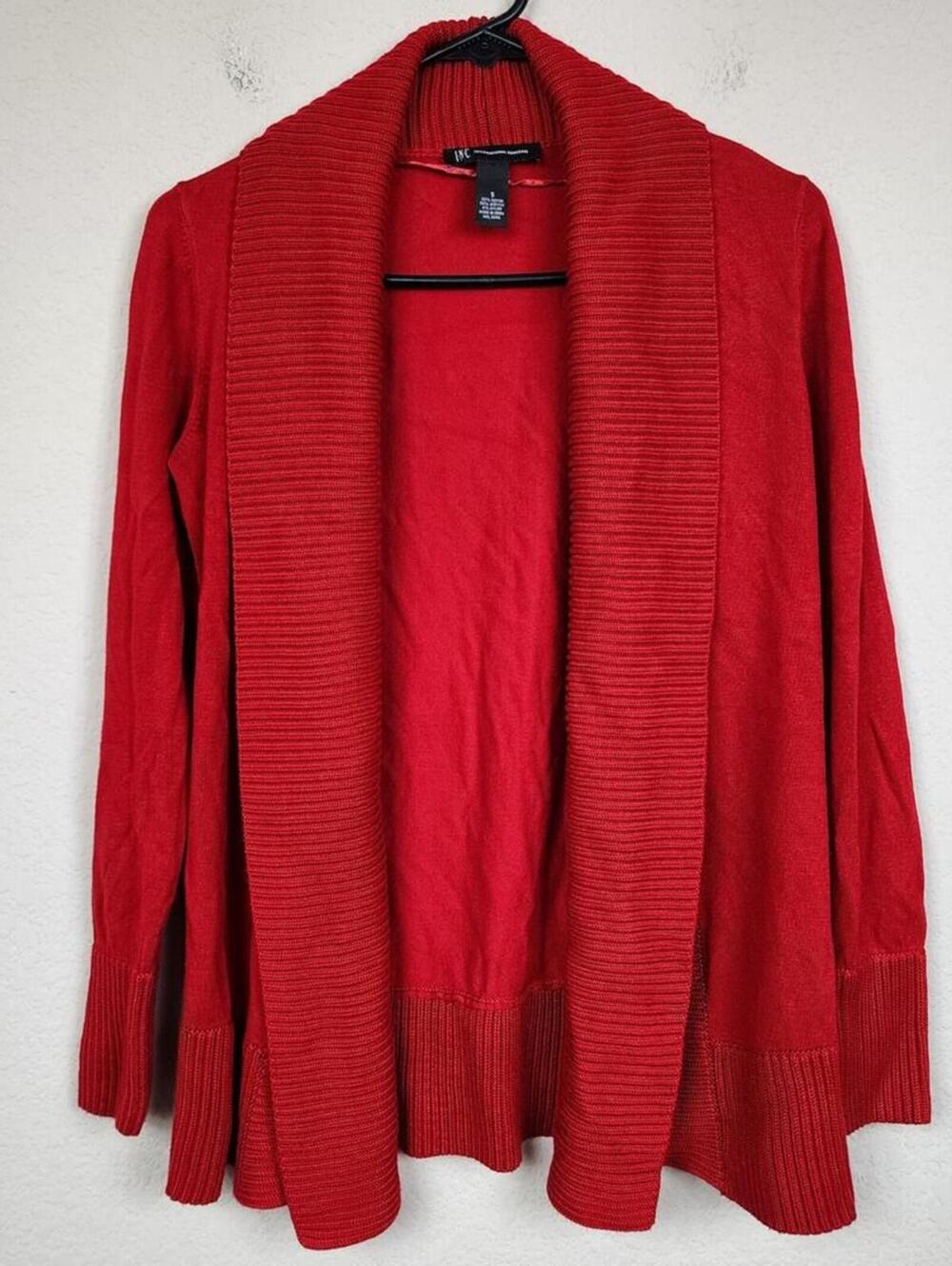 Small Red Cardigan Sweater
